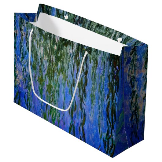 Claude Monet - Water Lilies met sluipende wilg Groot Cadeauzakje (Voorkant Gekanteld)