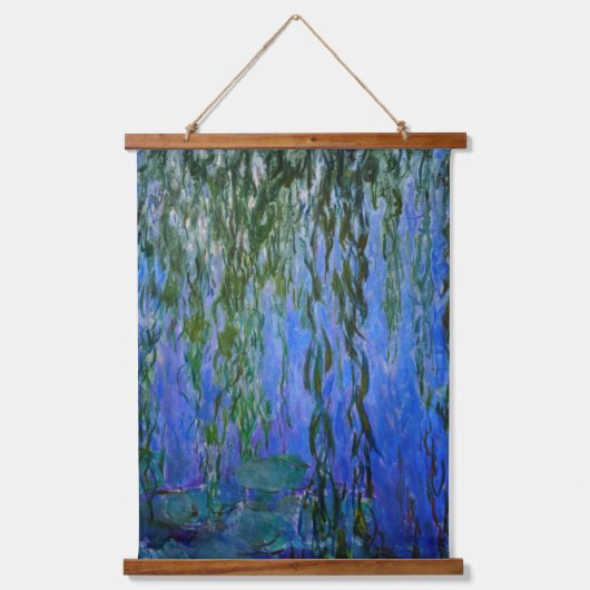 Claude Monet - Water Lilies met sluipende wilg Hangend Wandkleed (Voorkant)