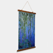 Claude Monet - Water Lilies met sluipende wilg Hangend Wandkleed (Gebogen)