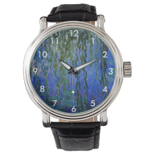 Claude Monet - Water Lilies met sluipende wilg Horloge