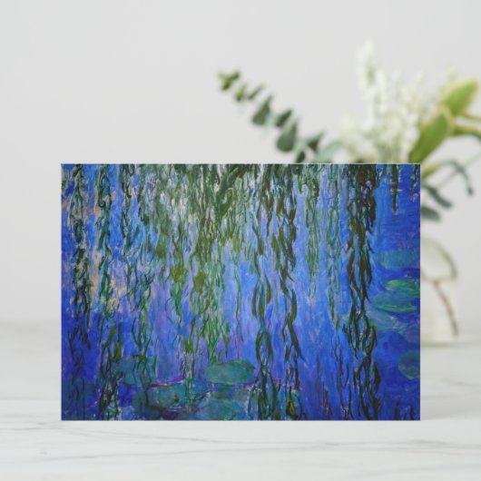 Claude Monet - Water Lilies met sluipende wilg Kaart (Staand voorkant)