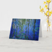 Claude Monet - Water Lilies met sluipende wilg Kaart (Gele Bloem)