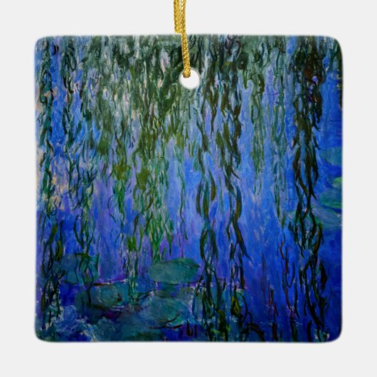 Claude Monet - Water Lilies met sluipende wilg Keramisch Ornament (Voorkant)