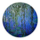 Claude Monet - Water Lilies met sluipende wilg Keramische Knop (Voorkant)