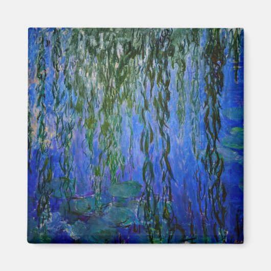 Claude Monet - Water Lilies met sluipende wilg Magneet (Voorkant)