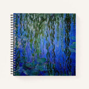 Claude Monet - Water Lilies met sluipende wilg Notitieboek