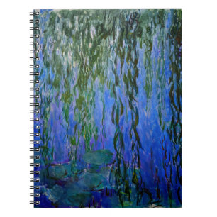 Claude Monet - Water Lilies met sluipende wilg Notitieboek