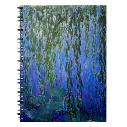 Claude Monet - Water Lilies met sluipende wilg Notitieboek (Voorkant)