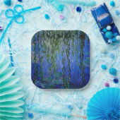 Claude Monet - Water Lilies met sluipende wilg Papieren Bordje (Feest)