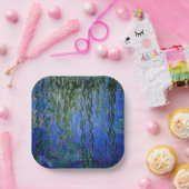 Claude Monet - Water Lilies met sluipende wilg Papieren Bordje (Feest)