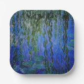 Claude Monet - Water Lilies met sluipende wilg Papieren Bordje (Voorkant)