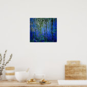 Claude Monet - Water Lilies met sluipende wilg Poster (Keuken)
