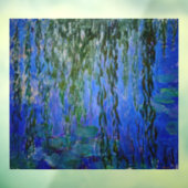 Claude Monet - Water Lilies met sluipende wilg Raamsticker (Vel 3)