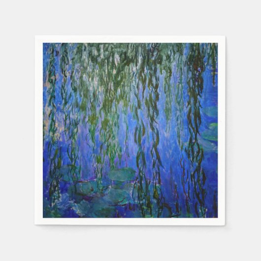 Claude Monet - Water Lilies met sluipende wilg Servet (Voorkant)
