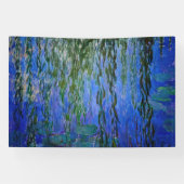 Claude Monet - Water Lilies met sluipende wilg Spandoek (Horizontaal)