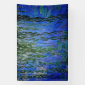 Claude Monet - Water Lilies met sluipende wilg Spandoek (Verticaal)