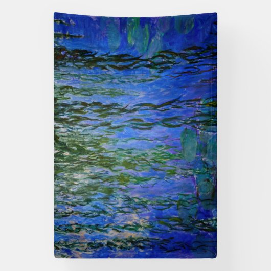 Claude Monet - Water Lilies met sluipende wilg Spandoek (Verticaal)