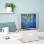 Claude Monet - Water Lilies met sluipende wilg Sticker (Laptop op bureau)