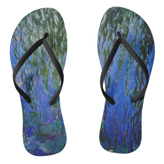 Claude Monet - Water Lilies met sluipende wilg Teenslippers (Voetbed)