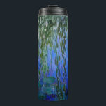 Claude Monet - Water Lilies met sluipende wilg Thermosbeker<br><div class="desc">Water Lilies met sluiptrekkende takken / Nympheas avec rameaux de saule door Claude Monet in 1916-1919</div>
