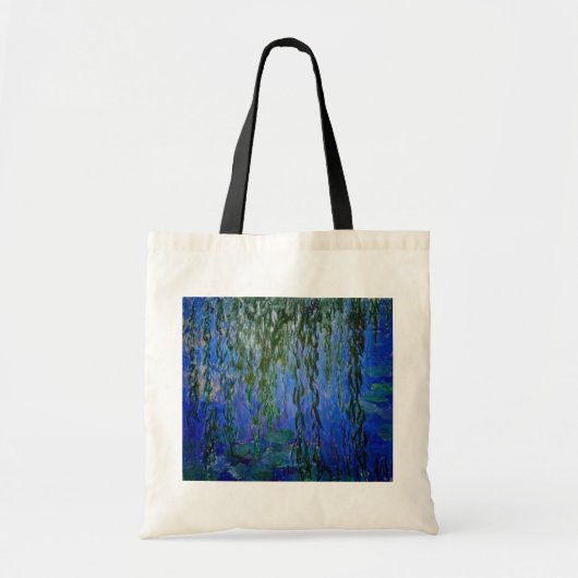 Claude Monet - Water Lilies met sluipende wilg Tote Bag (Voorkant)