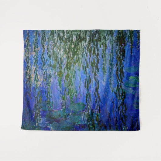Claude Monet - Water Lilies met sluipende wilg Wandkleed (Voorkant (horizontaal))