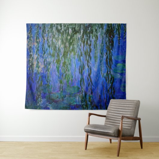 Claude Monet - Water Lilies met sluipende wilg Wandkleed (In Situ (horizontaal))