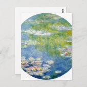 Claude Monet Water-Lilies Nymph?as 1908 Technique  Briefkaart (Voorkant / Achterkant)