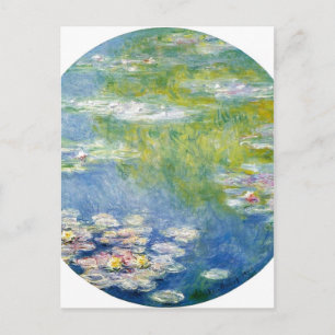 Claude Monet Water-Lilies Nymph?as 1908 Technique  Briefkaart