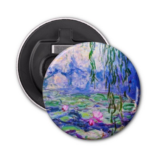 Claude Monet - Water Lilies / Nympheas 1919 Button Flesopener (Voorkant)