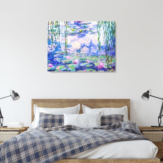 Claude Monet - Water Lilies / Nympheas 1919 Canvas Afdruk (Insitu (Slaapkamer))