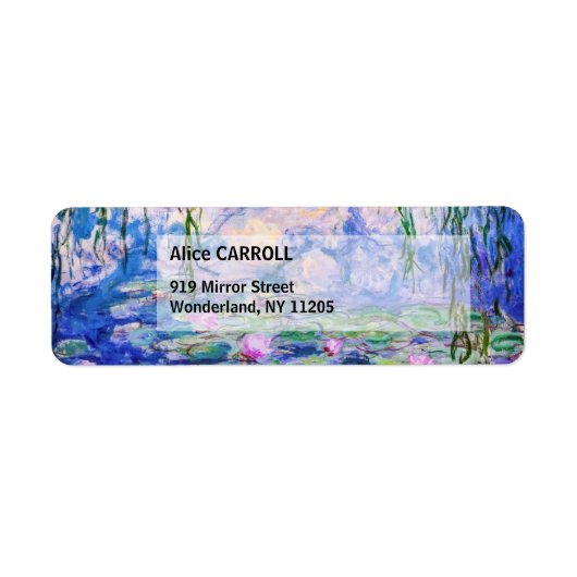 Claude Monet - Water Lilies / Nympheas 1919 Etiket (Voorkant)