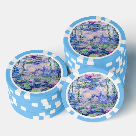 Claude Monet - Water Lilies / Nympheas 1919 Poker Chips (Opstapeling)