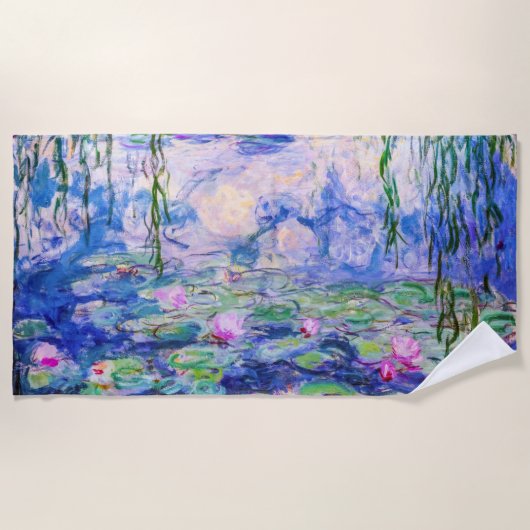 Claude Monet - Water Lilies / Nympheas 1919 Strandlaken (Voorkant)
