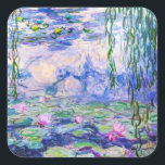 Claude Monet - Water Lilies / Nympheas 1919 Vierkante Sticker<br><div class="desc">Water Lilies / Nympheas (W.1852) - Claude Monet,  Oil on Canvas,  1916-1919</div>