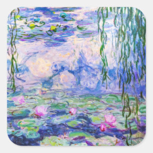 Claude Monet - Water Lilies / Nympheas 1919 Vierkante Sticker