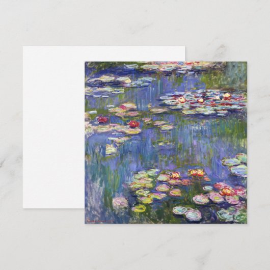 Claude Monet - Water Lilies / Nympheas Bedankkaart (Voorkant / Achterkant)