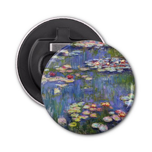 Claude Monet - Water Lilies / Nympheas Button Flesopener (Voorkant)