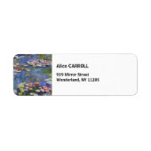 Claude Monet - Water Lilies / Nympheas Etiket (Voorkant)