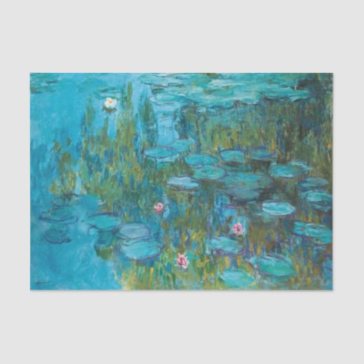 Claude Monet Water Lilies Nymphéas Gallery HD Art Tissuepapier (Voorkant)