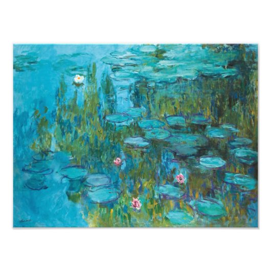 Claude Monet Water Lilies Nymphéas GalleryHD Foto Afdruk (Voorkant)
