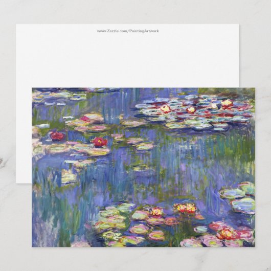 Claude Monet - Water Lilies / Nympheas Kaart (Voorkant / Achterkant)