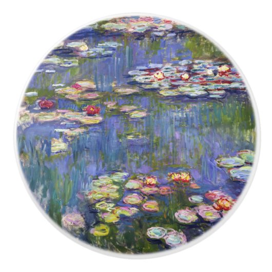 Claude Monet - Water Lilies / Nympheas Keramische Knop (Voorkant)