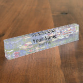 Claude Monet - Water Lilies / Nympheas Naambordje (Zijkant)