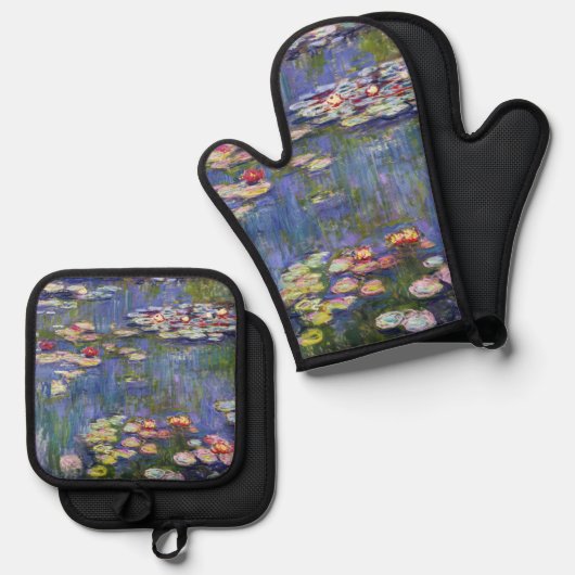 Claude Monet - Water Lilies / Nympheas Ovenwant & Pannenlap Set (Voorkant / Achterkant)