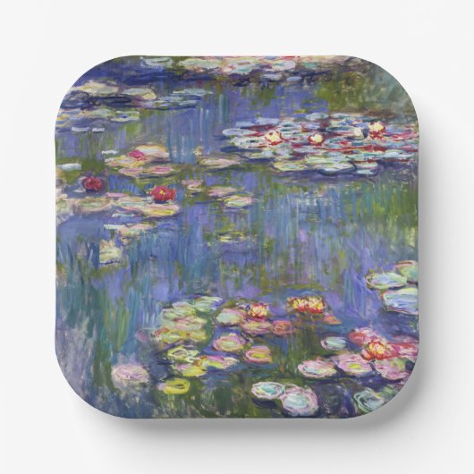 Claude Monet - Water Lilies / Nympheas Papieren Bordje (Voorkant)