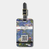 Claude Monet - Water Lilies / Nympheas - QR-code Bagagelabel (Voorkant verticaal)