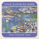 Claude Monet - Water Lilies / Nympheas - QR-code Kartonnen Onderzetters (Voorkant)