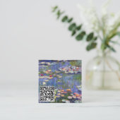 Claude Monet - Water Lilies / Nympheas - QR-code Vierkante Visitekaartje (Staand voorkant)