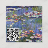 Claude Monet - Water Lilies / Nympheas - QR-code Vierkante Visitekaartje (Voorkant)